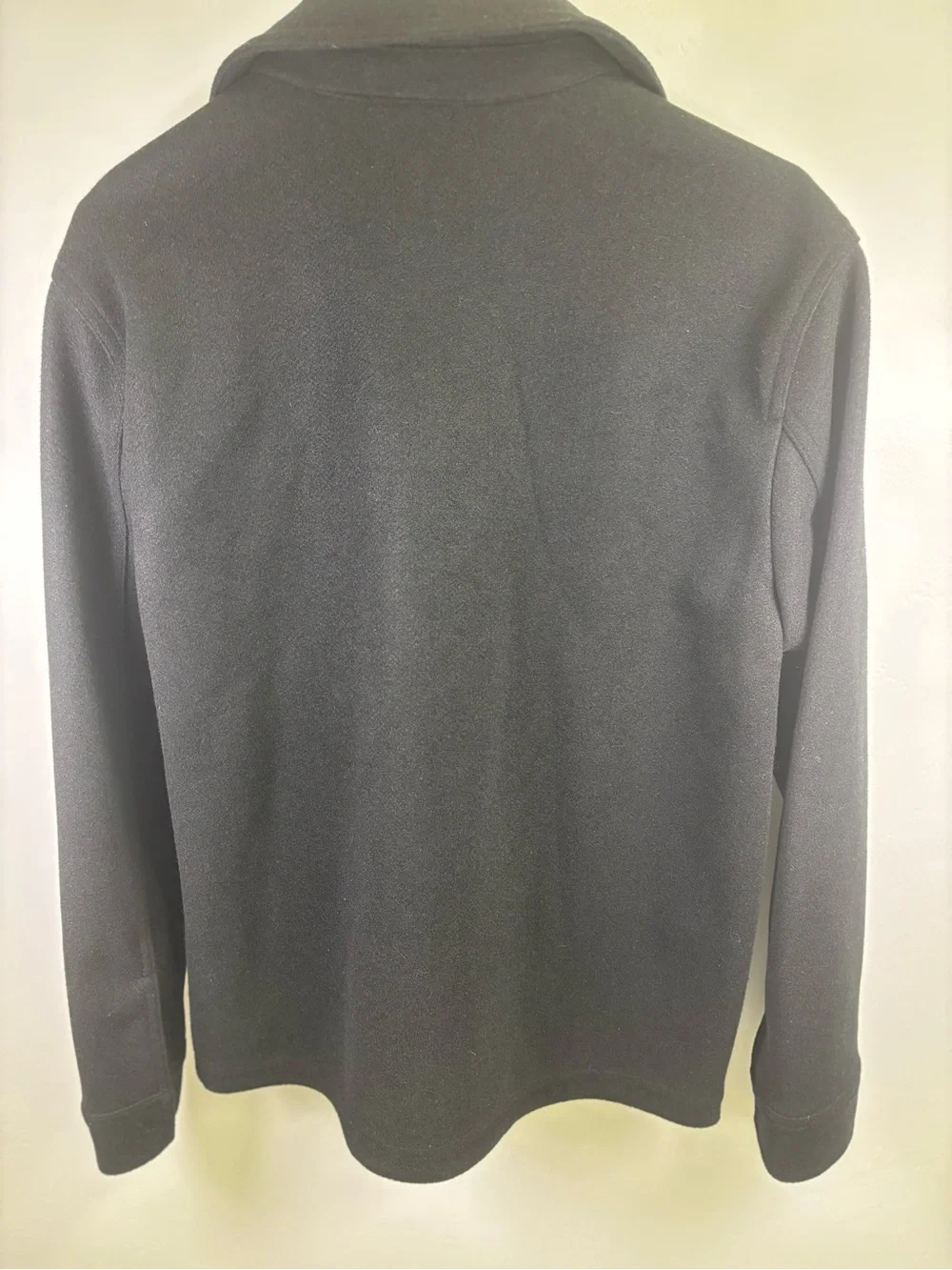 BANANA REPUBLIC JACKET MEN MEDIUM JET BLACK MEDIUM WEIGHT BUTTON FRONT